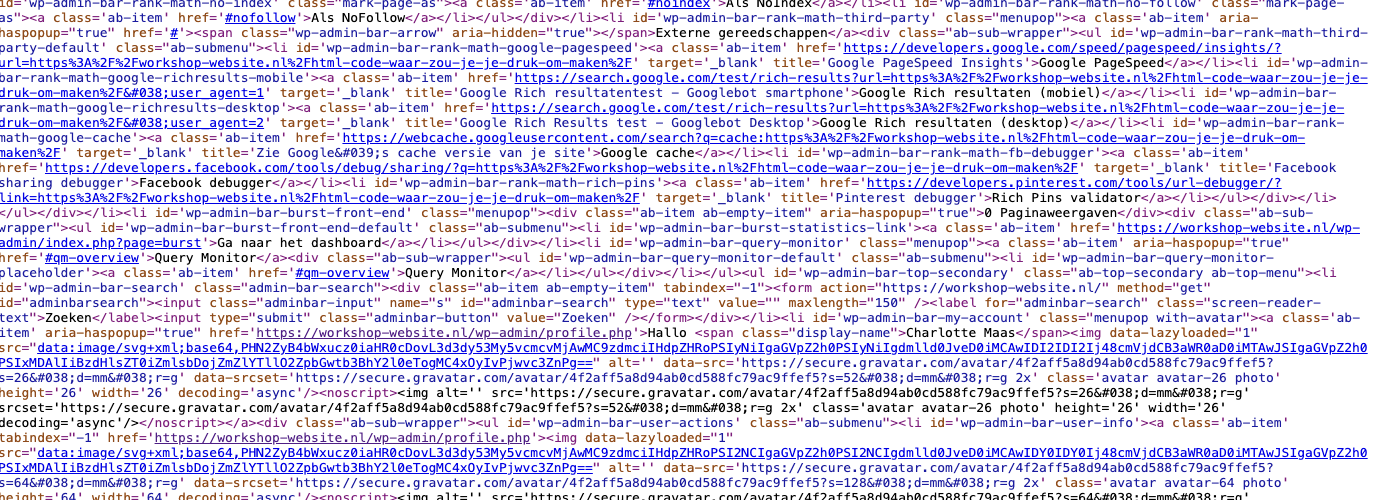HTML-code, waar zou je je druk om maken?